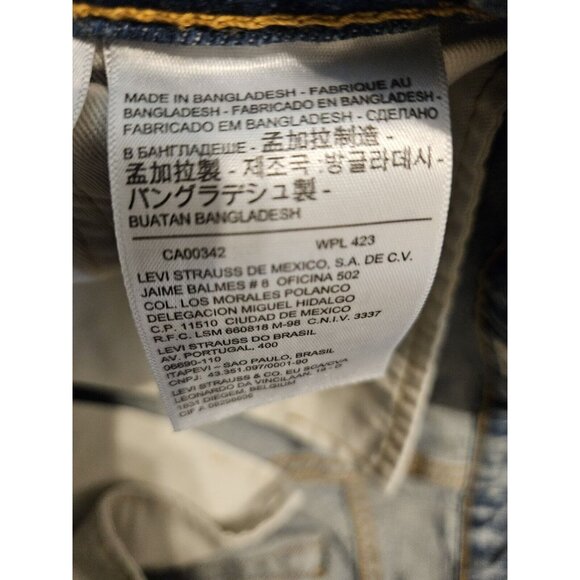 Levis 511 Straight Blue Jeans Mens 32x32 Light Wash Distressed San Francisco - Picture 10 of 11